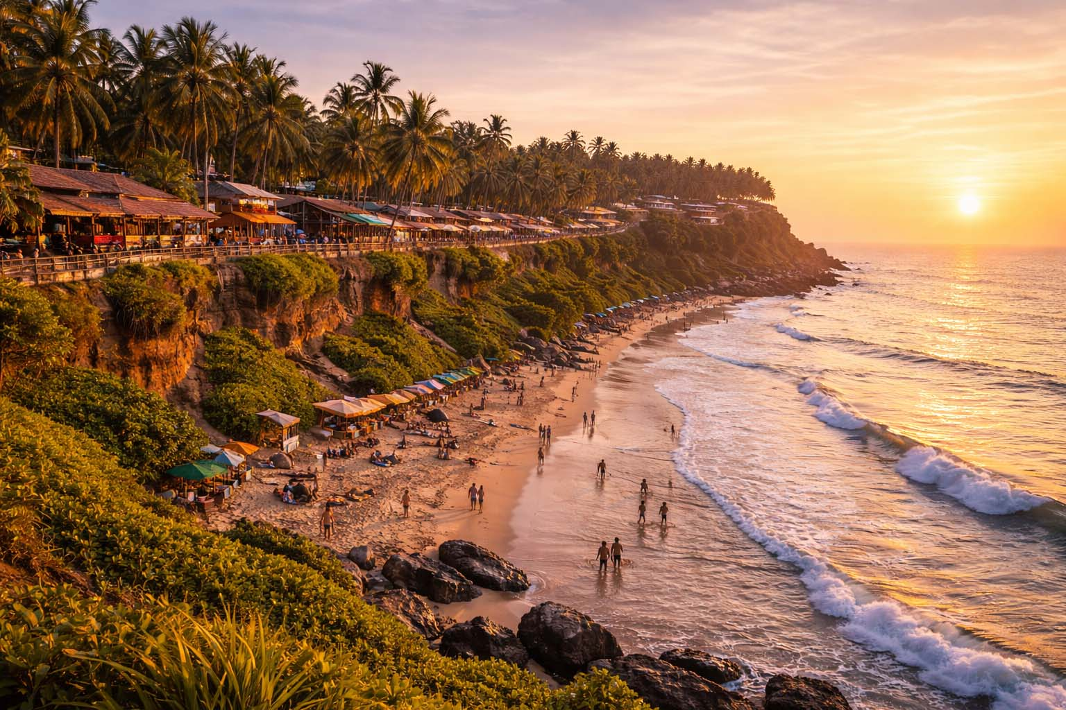 Varkala cliffs